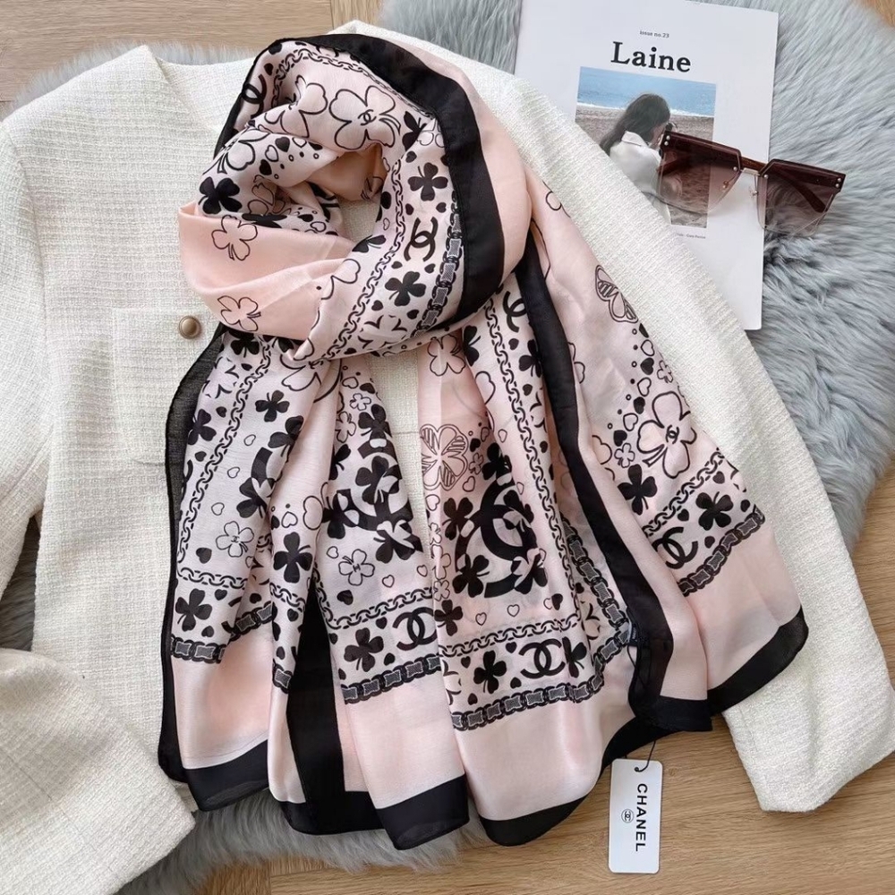 Mis Chloe Floral White Long Scarf/Shawl - Picture 2 of 3